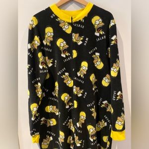 The Simpsons Fleece 1 Piece Pajamas Sleepers